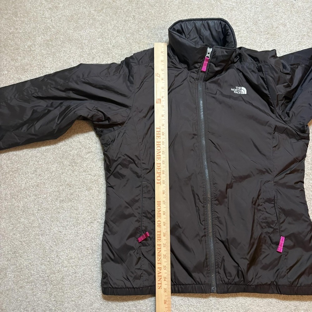 The North Face Puffer Jacket Womens Large Brown Nylon Insulated Full Zip Outdoor - Picture 6 of 11